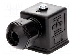 Connector: valve connector; plug; form A; 18mm; female; PIN: 3; mPm