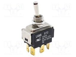 Switch: toggle; Pos: 2; DPDT; ON-ON; 15A/277VAC; 0÷85°C; on panel