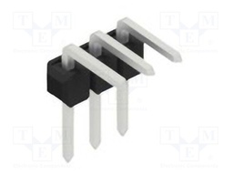 Connector: pin strips; pin header; male; PIN: 3; 2.54mm; THT; 1x3