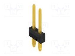 Connector: pin strips; pin header; male; PIN: 2; 2.54mm; THT; 2x1