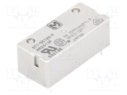 Relay: electromagnetic; SPST-NO + SPST-NC; Ucoil: 12VDC; 600Ω
