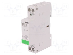 Contactor: 2-pole installation; NC + NO; 24VAC; 20A; DIN; IKA