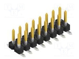 Connector: pin strips; pin header; male; PIN: 16; 2.54mm; SMT; 2x8
