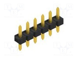 Connector: pin strips; pin header; male; PIN: 6; 2.54mm; THT; 1x6