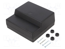 Enclosure: desktop; X: 125mm; Y: 120mm; Z: 53mm; ABS; black