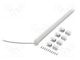 NEON LED tape; white warm; 24V; LED/m: 120; 10mm; IP65; 9.6W/m