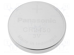 Battery: lithium; 3V; CR2450,coin; Ø24.7x5mm; non-rechargeable