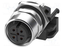 Connector: M12; socket; PIN: 5; female; 60V; straight; IP67; THT; 4A