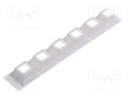 LED lens holder; rectangular; Colour: white; H: 20.2mm