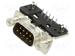 D-Sub; PIN: 9; socket; male; angled 45°; THT; UNC4-40; 0.76um