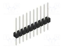 Connector: pin strips; pin header; male; PIN: 10; 2.54mm; THT; 1x10