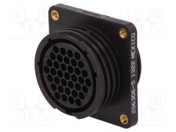 Socket; female; PIN: 37; w/o contacts; CPC Series 1; Case: size 23