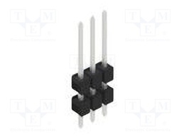 Connector: pin strips; pin header; male; PIN: 3; 2.54mm; THT; 1x3
