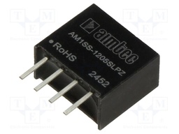 Converter: DC/DC; 1W; Uin: 10.8÷13.2V; Uout: 5VDC; Iout: 200mA; SIP4