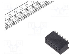 Socket; pin strips; Minitek127; female; PIN: 12; vertical; 1.27mm