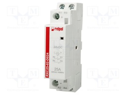 Contactor: 2-pole installation; 25A; 24VDC; NC x2; IP20; RXC25