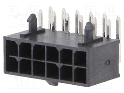 Socket; wire-board; male; Micro-Fit+; 3mm; PIN: 12; with contacts