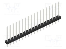 Connector: pin strips; pin header; male; PIN: 18; 2.54mm; THT; 1x18