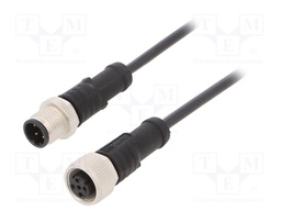 Cable: for sensors/automation; PIN: 4; M12-M12; D code-Ethernet