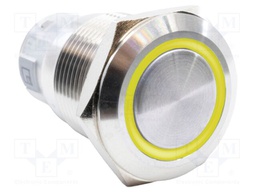 Switch: vandal resistant; SPDT; 2A/24VDC; IP67; ON-(ON); yellow