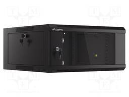 Enclosure: rack cabinet; Standard: 19"; 4U; black; 600mm; hanging