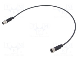 Cable: for sensors/automation; plug; PIN: 4; M12 male,M12 female