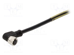 Connector: M8; female; PIN: 3; angled 90°; with lead; plug; 3A; 60V