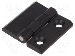 Hinge; Width: 50mm; zinc and aluminium alloy; black; H: 50mm
