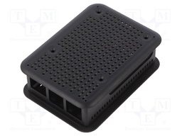 Enclosure: for computer; Raspberry Pi 4 B; black; X: 73mm; Y: 100mm