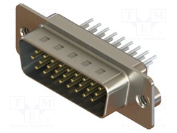 Connector: D-Sub HD; PIN: 26; socket; male; straight; THT; MHDD