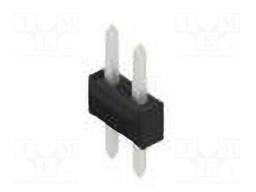 Connector: pin strips; pin header; male; PIN: 2; 2.54mm; THT; 2x1