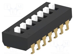 Switch: DIP-SWITCH; Poles number: 7; OFF-ON; 0.025A/24VDC; Pos: 2