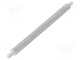 Screwed spacer sleeve; 70mm; Ext.thread: M3; hexagonal; aluminium