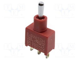 Switch: toggle; Pos: 3; SP3T; (ON)-OFF-(ON); 2A/250VAC; 5A/28VDC