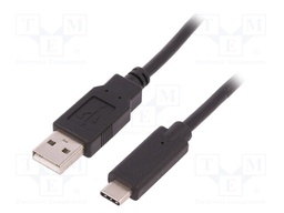 Cable; USB 2.0,USB 3.1; USB A plug,USB C plug; 1m