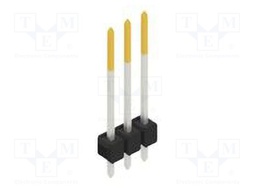 Connector: pin strips; pin header; male; PIN: 3; 2.54mm; THT; 1x3