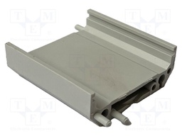 DIN rail mounting bracket; 43x45mm; Body: grey