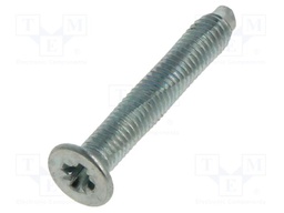 Screw; M3x20; Head: countersunk; Pozidriv; PZ1; steel; zinc
