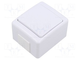 Touch switch; 250VAC; IP44; wall mount; white; No.of butt: 1