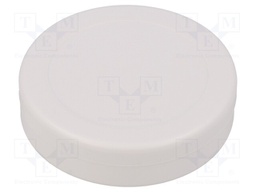 Enclosure: for alarms; ABS; white; Ø: 70mm; H: 18mm