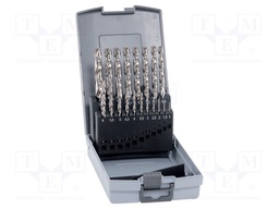 Drill set; Application: metal,steel,stainless steel; Pcs: 19