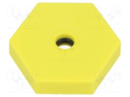 Fixing element; polyamide; UL94V-2; yellow; Ht: 8mm; L: 33.4mm
