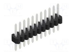 Connector: pin strips; pin header; male; PIN: 11; 1.27mm; THT; 1x11