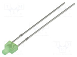 LED; green; 2mm; 220÷330mcd; 120°; Front: flat; 2.9÷3.4VDC; -30÷85°C
