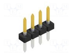 Connector: pin strips; pin header; male; PIN: 4; 2mm; THT; 1x4; 100V