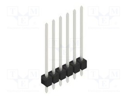 Connector: pin strips; pin header; male; PIN: 6; 2.54mm; THT; 1x6