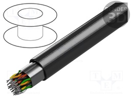 Wire; RS232; 50x2x24AWG; stranded; Cu; Al-PET foil; PVC; chrome; 30m