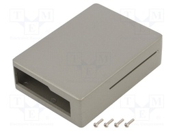 Enclosure: for computer; Raspberry Pi 4 B; aluminium; grey