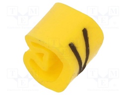 Markers for cables and wires; 1.3÷3mm; PVC; yellow; leaded