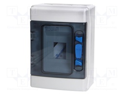Enclosure: for modular components; IP65; white; No.of mod: 4; ABS